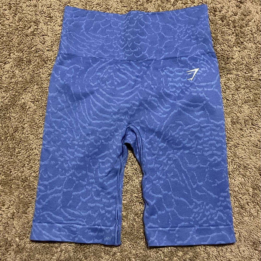 Gymshark Blue Patterned Activewear shorts
